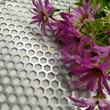 Aluminum hexagonal perforated mesh